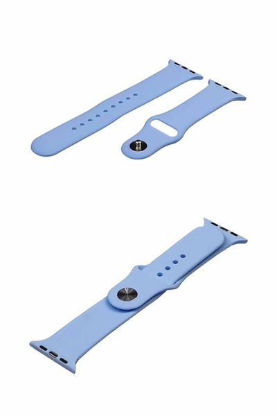 Ремешок силиконовый для Apple Watch Sport Band 38/40/41 mm размер L цвет №35 цвет голубой ЦБ-00195343 SKT000856858 фото