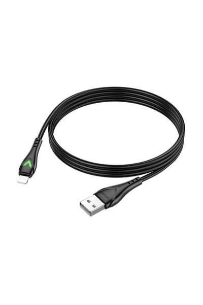 USB кабель Borofone BX65 с индикатором Lightning 24A цвет черный ЦБ-00204663 SKT000876725 фото