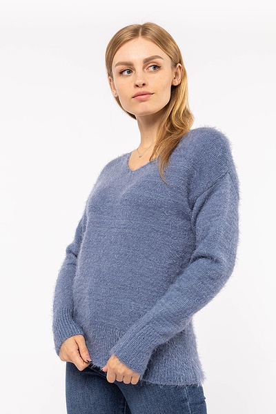 Жіночий пуловер 46 колір блакитний ЦБ-00194389 SKT000854078 фото