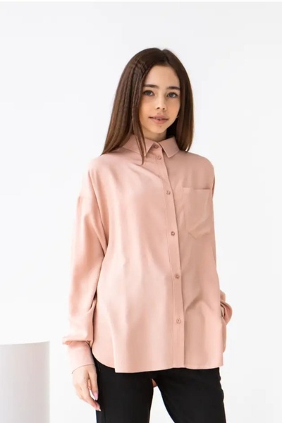 Блуза для дівчинки 152 колір персиковий ЦБ-00162570 SKT000551473 фото