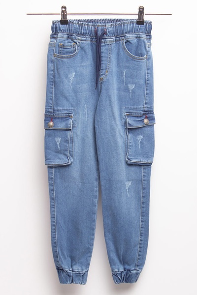 Джогеры джинсовые на мальчика 164 цвет синий ЦБ-00148238 SKT000508891 фото
