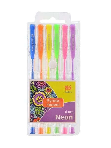 Ручки гелеві "Neon" колір різнокольоровий ЦБ-00139617 SKT000491644 фото