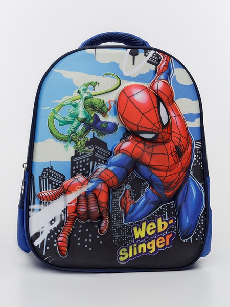 Школьный портфель с 3D принтом героя комиксов - Спайдермен цвет синий ЦБ-00226395 SKT000924207 фото