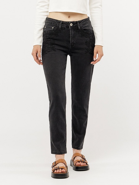 Жіночі джинси 48 колір чорний ЦБ-00227833 SKT000927611 фото