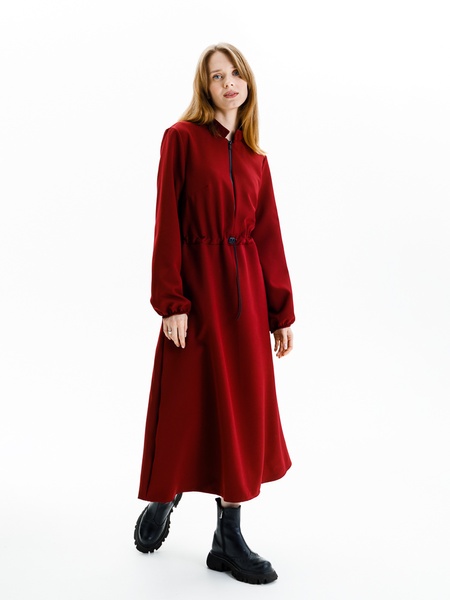 Платье женское с длинным рукавом 50 цвет бордовый ЦБ-00235570 SKT000946337 фото
