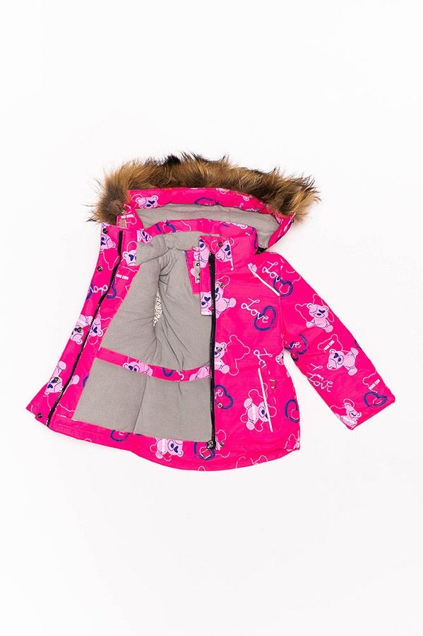Комплект куртка з штанами на дівчинку 86 колір рожевий ЦБ-00196540 SKT000859477 фото