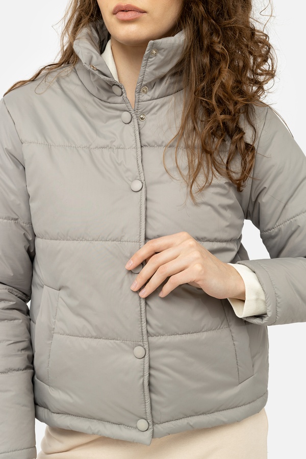 Жіноча куртка 42 колір сірий ЦБ-00243902 SKT000969736 фото
