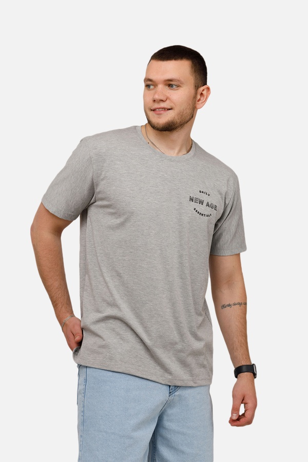 Мужская футболка с коротким рукавом 54 цвет серый ЦБ-00250768 SKT000994273 фото