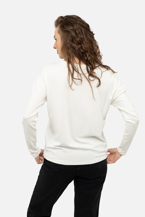 Женский пуловер 46 цвет белый ЦБ-00242071 SKT000963391 фото