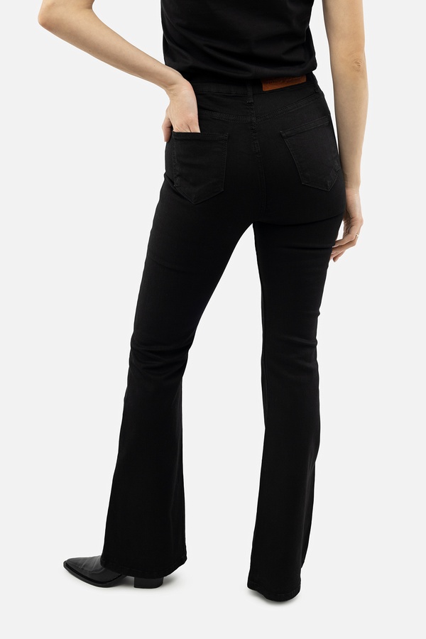 Женские джинсы клеш 44 цвет черный ЦБ-00233548 SKT000941726 фото