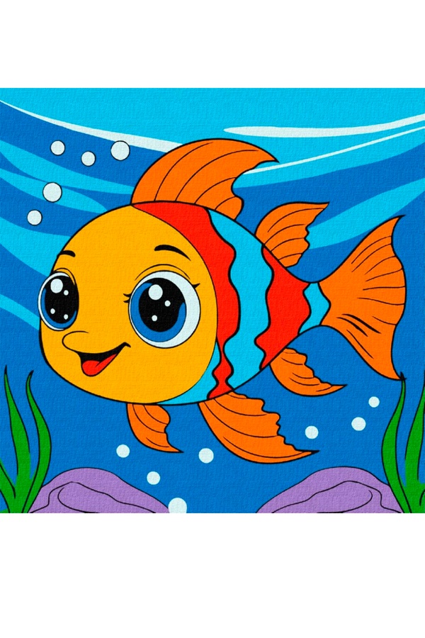 Набор для росписи по номерам для детей "Мечтательная рыбка" цвет разноцветный ЦБ-00255692 SKT001007959 фото