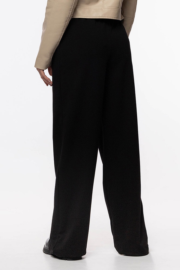 Жіночі спортивні штани палаццо 42 колір чорний ЦБ-00210765 SKT000890638 фото