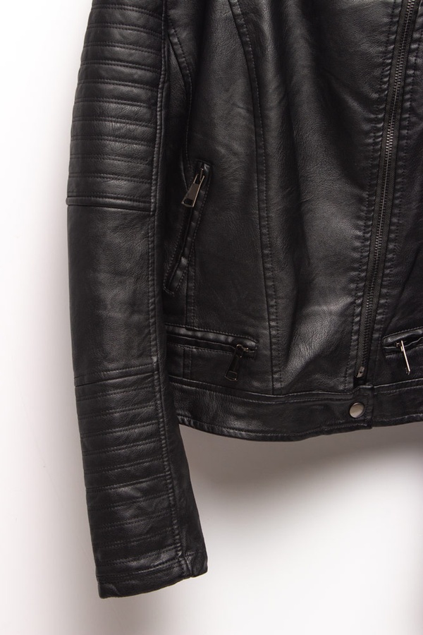 Куртка-косуха коротка жіноча 42 колір чорний ЦБ-00158145 SKT000535668 фото