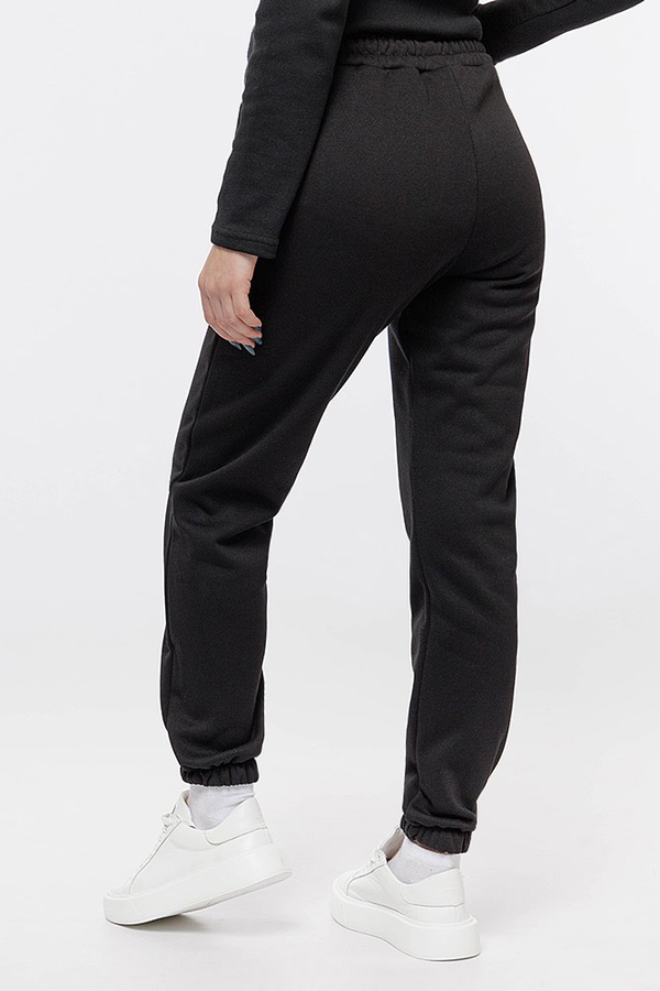 Жіночі спортивні штани 42 колір чорний ЦБ-00207577 SKT000883135 фото