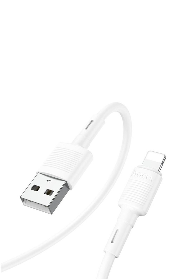 USB кабель Hoco X83 Lightning 2.4A 1 м колір білий ЦБ-00200558 SKT000868649 фото