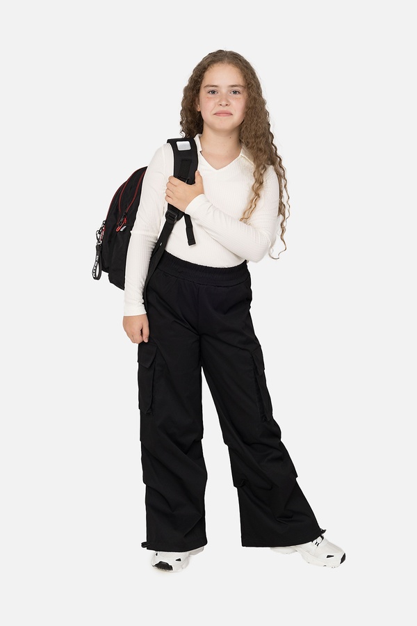 Штани для дівчинки 134 колір чорний ЦБ-00254995 SKT001006440 фото