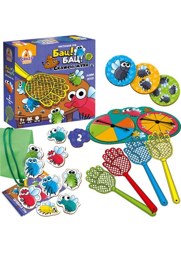 Гра настільна - Бац! Бац! Скажені мухи Vladi Toys VT8055-37 ЦБ-00260281 фото