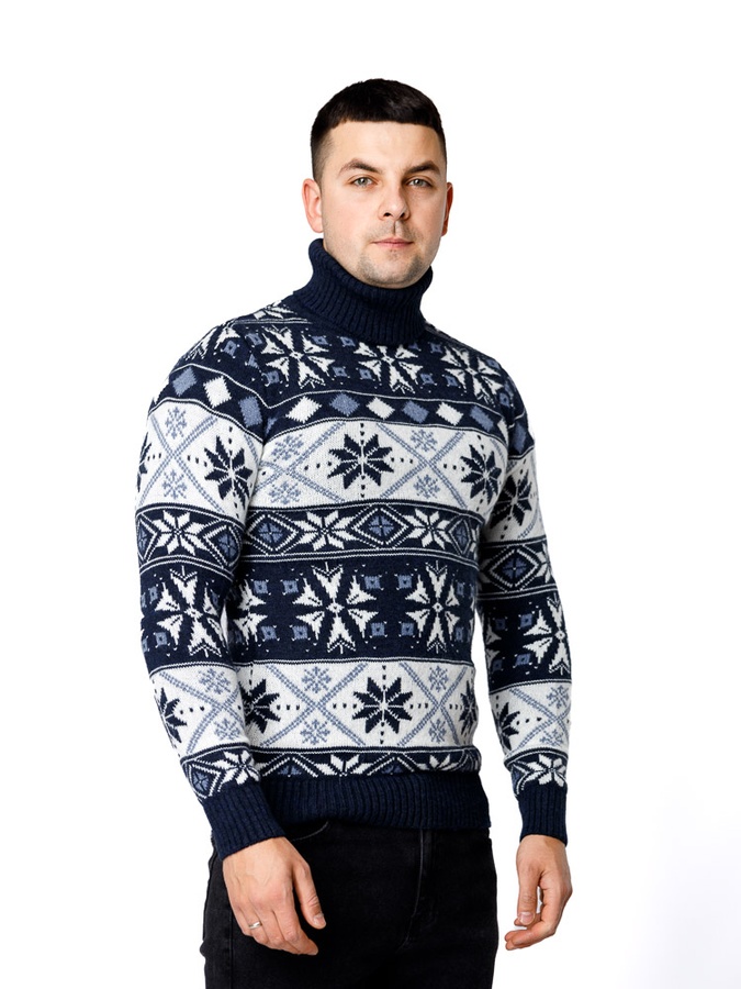 Чоловічий светр 46 колір темно-синій ЦБ-00233278 SKT000941162 фото