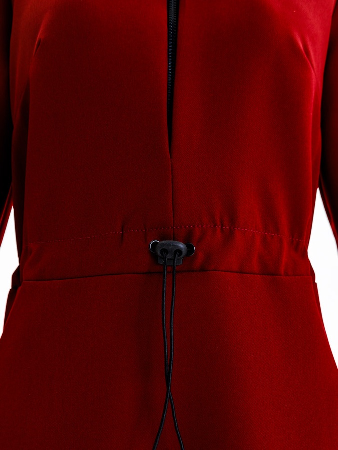 Сукня жіноча з довгим рукавом 50 колір бордовий ЦБ-00235570 SKT000946337 фото