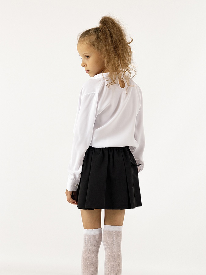 Блуза для девочки 128 цвет белый ЦБ-00228269 SKT000928751 фото