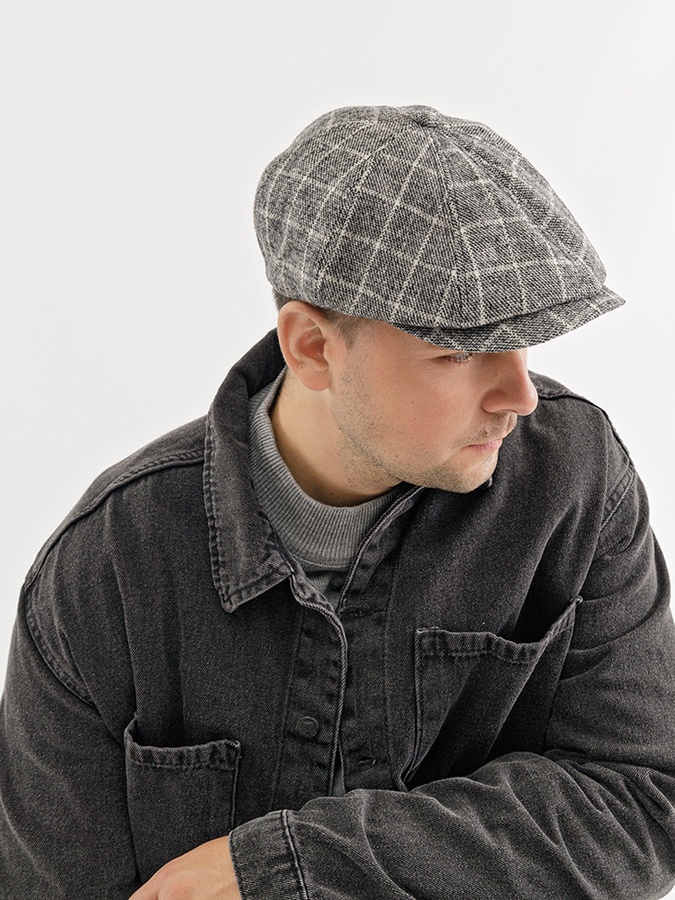 Чоловічий капелюх 56-58 колір світло-сірий ЦБ-00229583 SKT000932878 фото