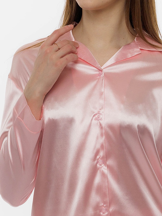 Женская пижама 46 цвет розовый ЦБ-00209341 SKT000886597 фото