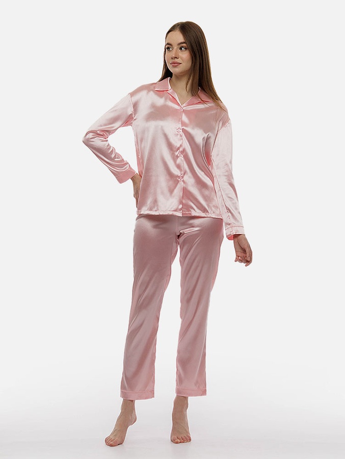Женская пижама 46 цвет розовый ЦБ-00209341 SKT000886597 фото