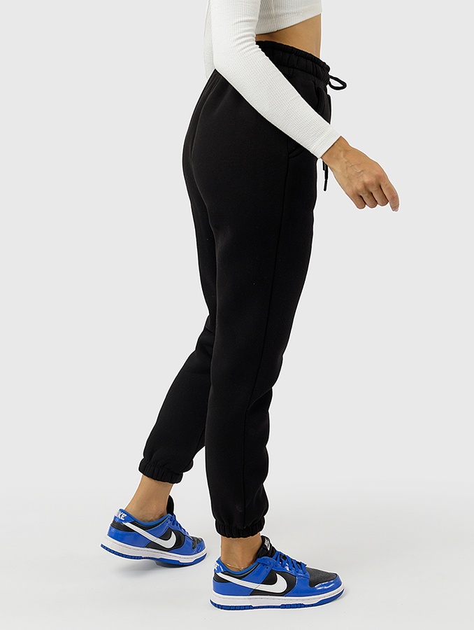 Жіночі спортивні штани 48 колір чорний ЦБ-00223870 SKT000918498 фото