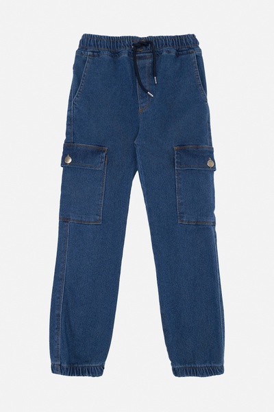 Джогеры джинсовые для мальчика 158 цвет синий ЦБ-00254807 SKT001005943 фото