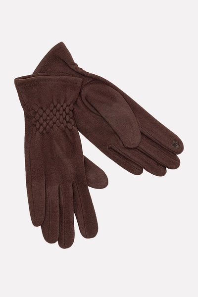 Жіночі рукавички 8.5 колір коричневий ЦБ-00197561 SKT000862057 фото