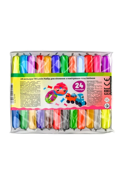 Набір для ліплення з повітряним пластиліном "24 кольори" колір різнокольоровий ЦБ-00206427 SKT000880396 фото