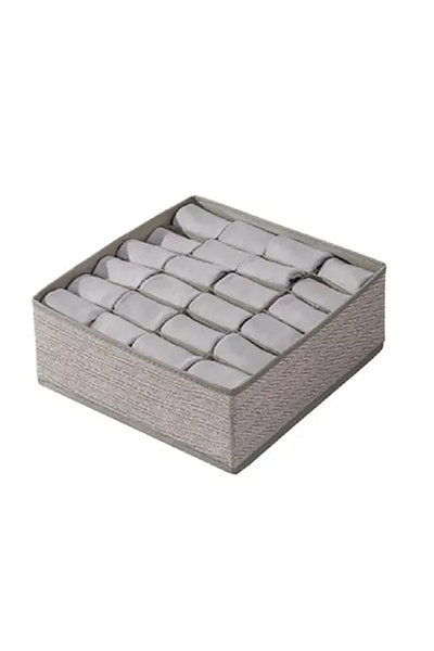 Коробка-органайзер для зберігання білизни колір сірий ЦБ-00248258 SKT000988780 фото