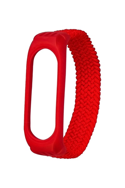 Ремешок нейлоновый Braided rope для Xiaomi Mi Band 3/4/5/6 размер S цвет красный ЦБ-00209856 SKT000887813 фото
