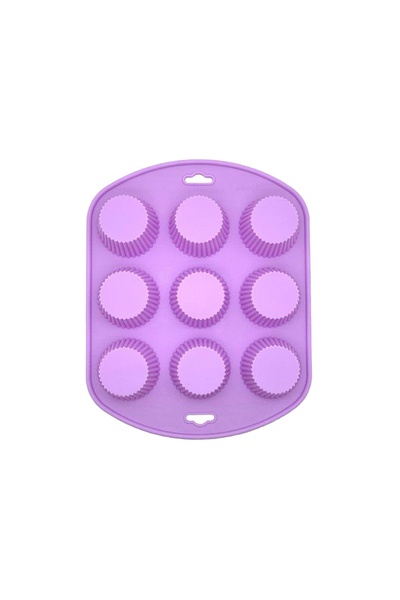 Форма силіконова для кексів колір фіолетовий ЦБ-00200626 SKT000868717 фото