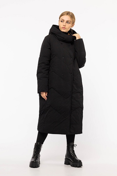 Жіноча куртка 56 колір чорний ЦБ-00195662 SKT000857755 фото
