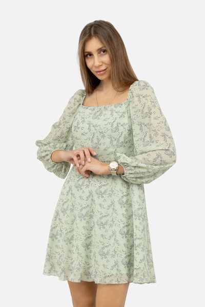 Женское платье с длинным рукавом 50 цвет оливковый ЦБ-00243037 SKT000966609 фото