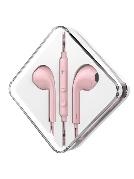 Навушники дротові вкладиші Hoco M55 з мікрофоном Jack 3.5 колір рожевий ЦБ-00230820 SKT000935558 фото