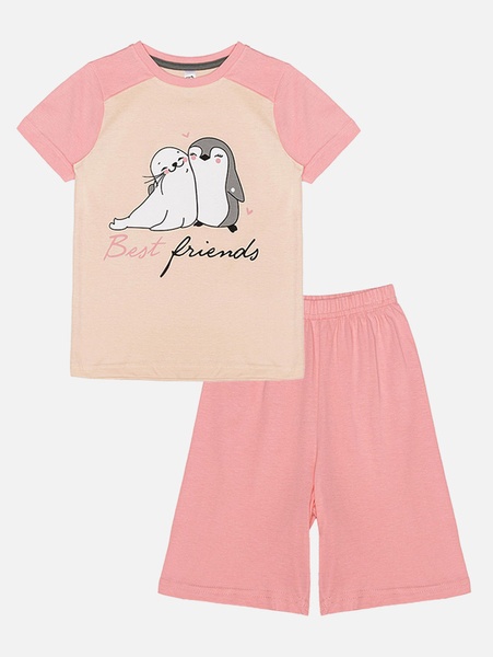 Пижама для девочки 104 цвет персиковый ЦБ-00217646 SKT000902940 фото