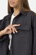 Жіноча сорочка з довгим рукавом 46 колір темно-сірий ЦБ-00210008 SKT000888399 фото 4