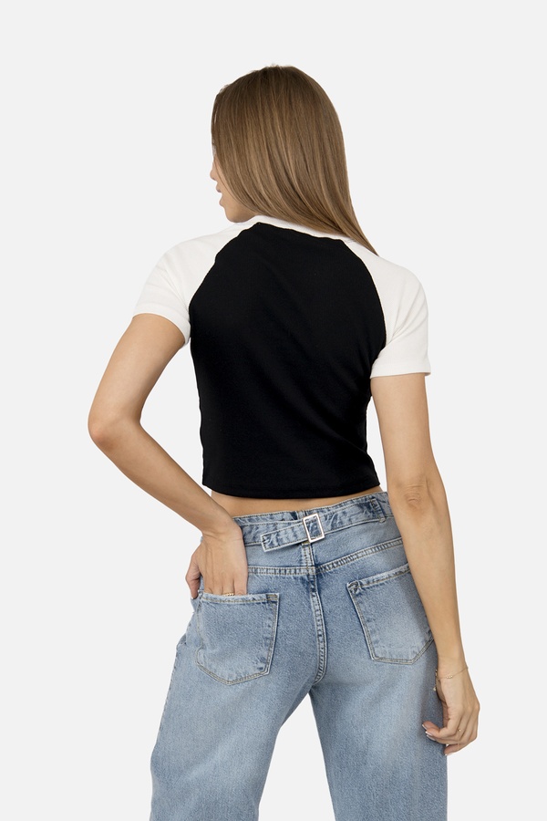 Жіноча футболка з коротким рукавом 42 колір чорний ЦБ-00255010