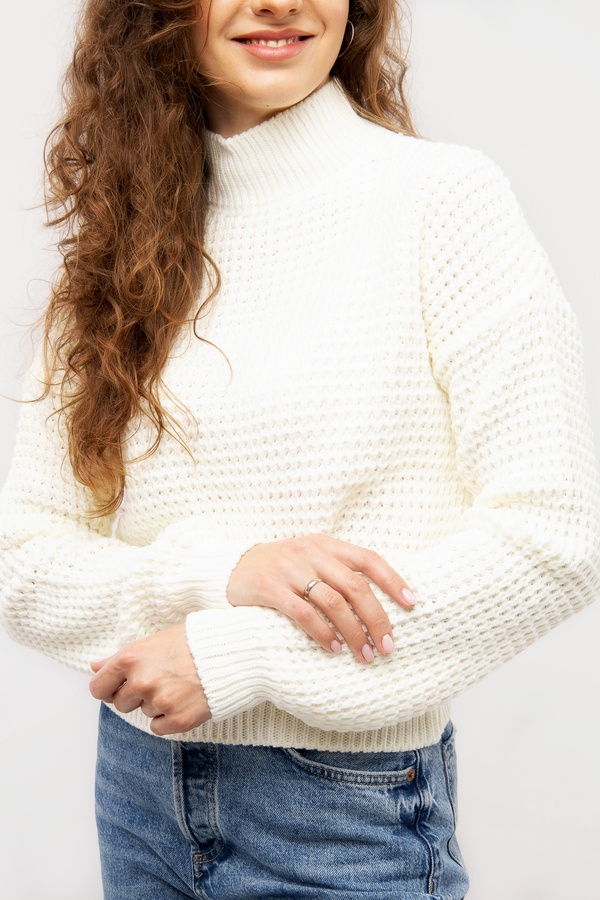 Жіночий светр 48 колір молочний ЦБ-00233296 SKT000941195 фото