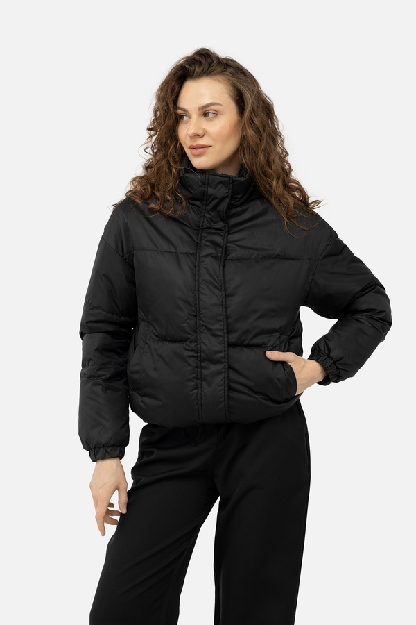 Женская куртка 50 цвет черный ЦБ-00238351 SKT000956265 фото