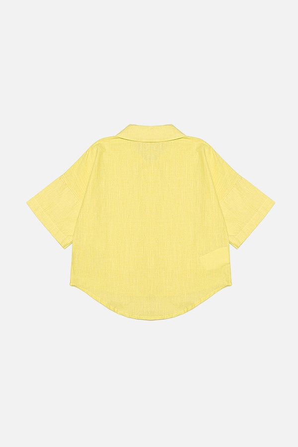 Рубашка короткий рукав для девочки 122 цвет желтый ЦБ-00210047 SKT000888537 фото