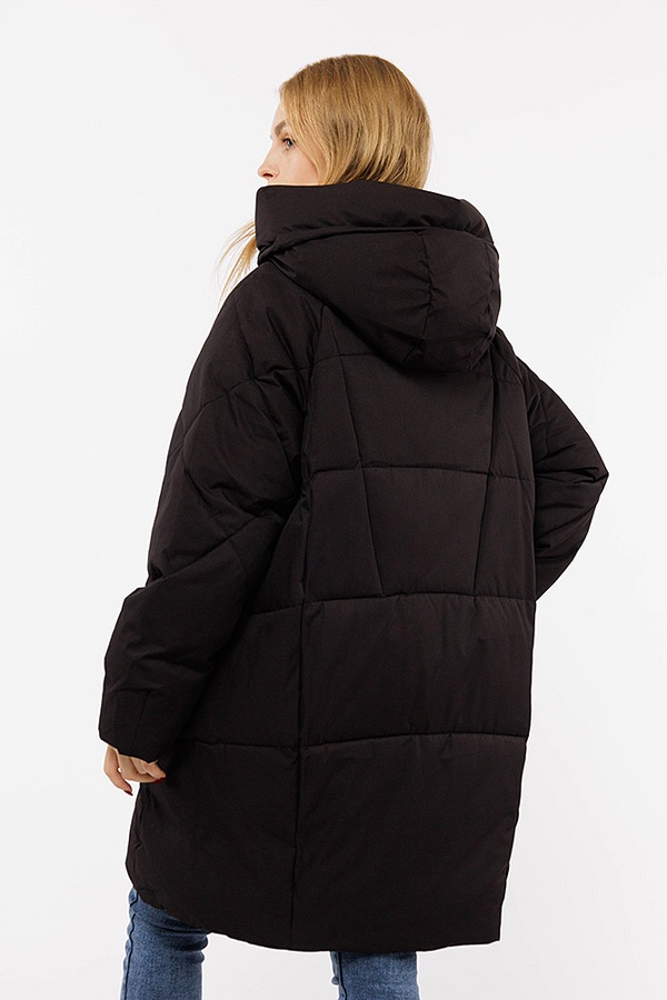 Жіноча куртка 56 колір чорний ЦБ-00195663 SKT000857761 фото
