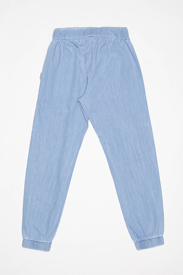 Джогеры джинсовые на девочку 128 цвет голубой ЦБ-00160571 SKT000543692 фото