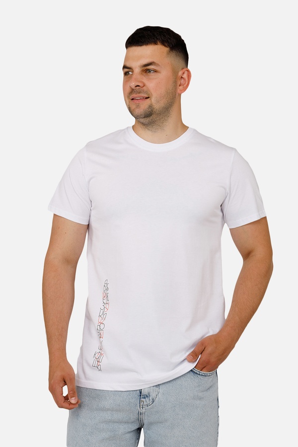 Мужская патриотическая футболка с коротким рукавом 44 цвет белый ЦБ-00253252 SKT001001368 фото