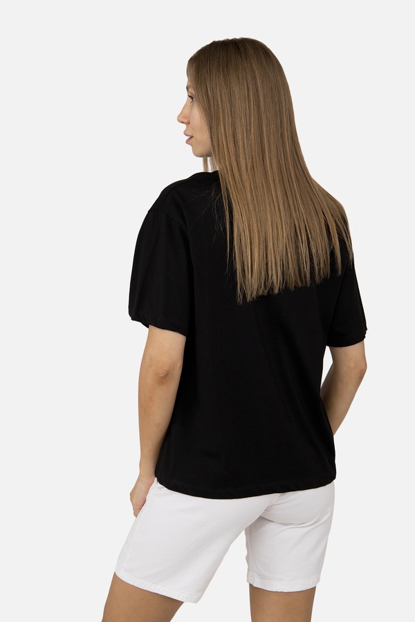 Женская футболка с коротким рукавом 48 цвет черный ЦБ-00253735