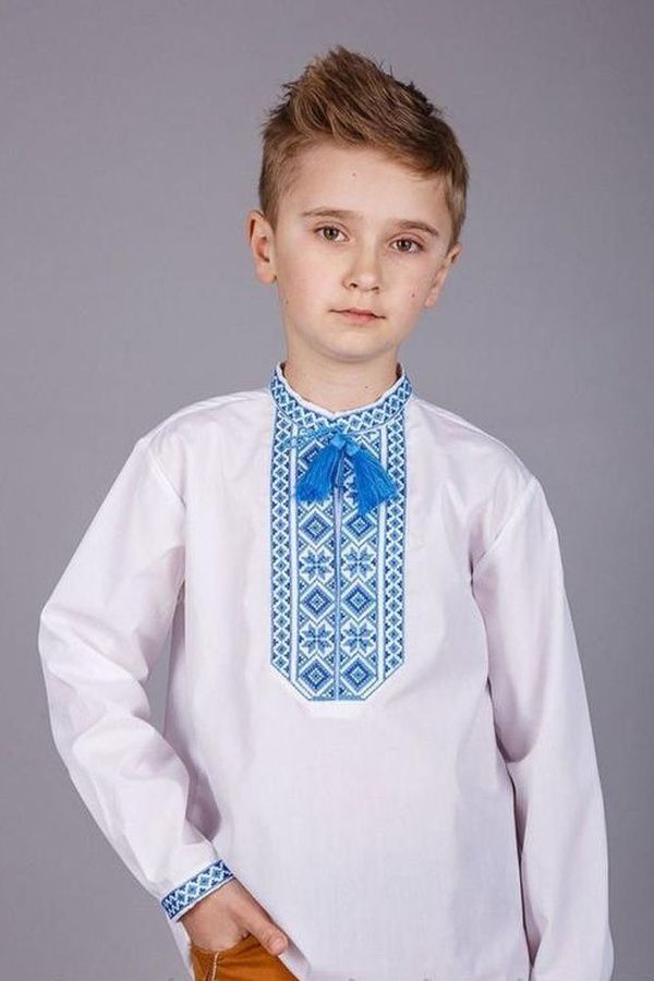 Вишиванка на хлопчика колір білий 146 ЦБ-00117558 фото