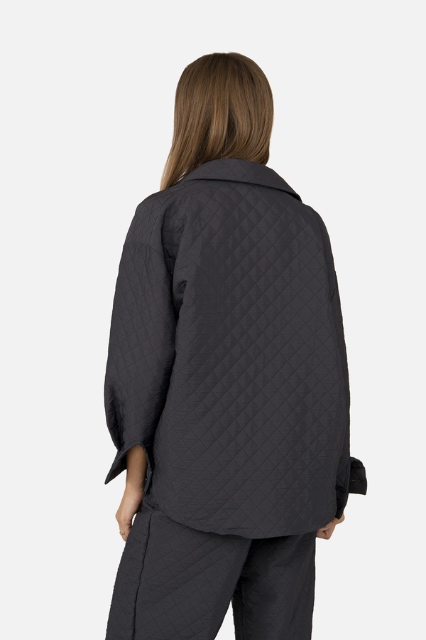 Жіноча сорочка з довгим рукавом 46 колір темно-сірий ЦБ-00210008 SKT000888399 фото