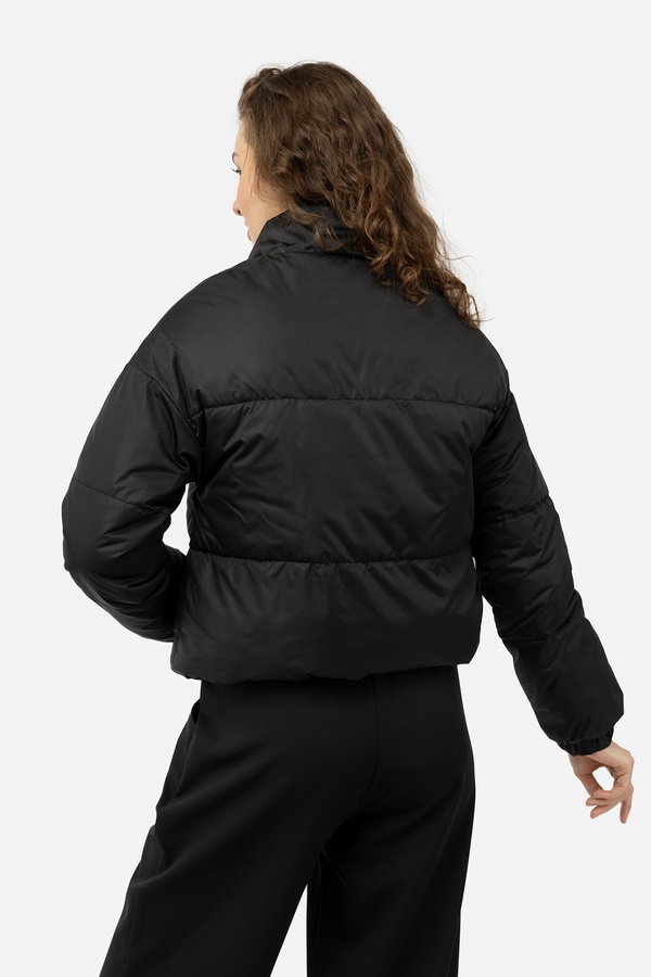 Жіноча куртка 50 колір чорний ЦБ-00238351 SKT000956265 фото